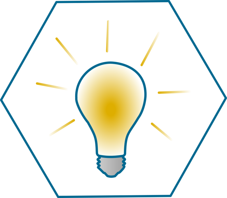 Glühbirne als Symbol für eine Idee